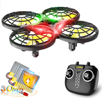 Loolinn Mini Drone Telecomandato con Tecnologia Anti-Collisione Automatica / Controllo Manuale / 30 Minuti di Volo (Tre Batterie Incluse) - Per Bambini o principianti