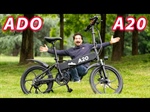 ADO A20 Bici Elettrica a pedalata assistita Pieghevole 350W 36V 10.4Ah 37km/h Carico Massimo 120Kg