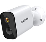 Ultivon Telecamera di sorveglianza WiFi Esterna 1080P con Batteria con Visione Notturna, Audio Bidirezionale e Rilevazione Movimento PIR