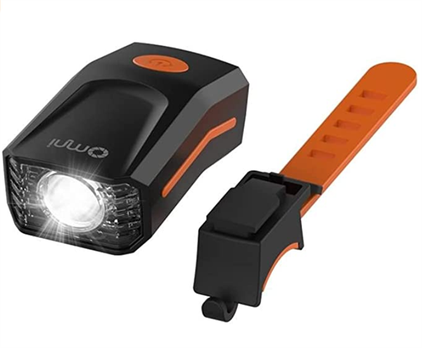 HiveHype Luce Bicicletta/Monopattino, Fanale Anteriore LED Ricaricabile USB-C, 300 Lumen, 5 modalità, Ricarica Rapida