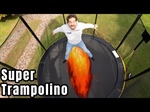 Trampolino Doufit TR-07 Ø366cm Carico massimo 200kg con Rete di Sicurezza morbida e resistente e Picchetti di fissaggio per uso esterno