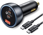 Baseus Caricabatterie Accendisigari da Auto 2 USB C e 1 USB A da Super mega rapido (una bomba) 160W