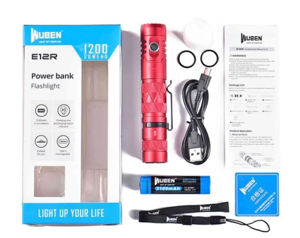 WUBEN Torcia E12R Power Bank