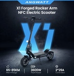 Monopattino Elettrico ANGWATT X1 60V 3600W (2 * 1800W)  Doppio Motore Pneumatico Senza Camera da 10 Pollici 65-85KM di Autonomia 200kg Carico