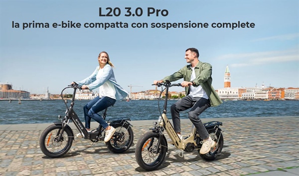 ENGWE L20 3.0 Pro E-bike compatta a sospensione completa con motore centrale da 250 W e 100 Nm