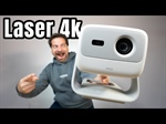 JMGO N1S 4K Proiettore a Triplo Laser HDR10 e 3D con Gimbal, Focus e trapezio automatico, proiezione laterale, Google TV, Netflix , WiFi 6 & BT 5.0 Hi-Fi Audio