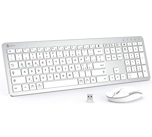 iClever Tastiera e Mouse Wireless Bluetooth, Tastiera e Mouse Doppia