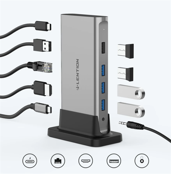 LENTION (CB-D53) Hub USB-C Docking Station Universale