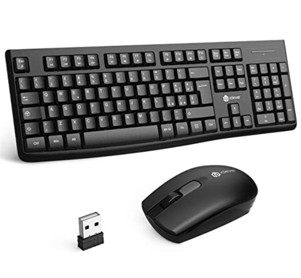 iClever Tastiera e Mouse wireless - Layout Italiano