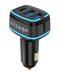 Blitzwolf® BW-SD7 Adattatore caricabatteria da auto USB a 3 porte USB-C
