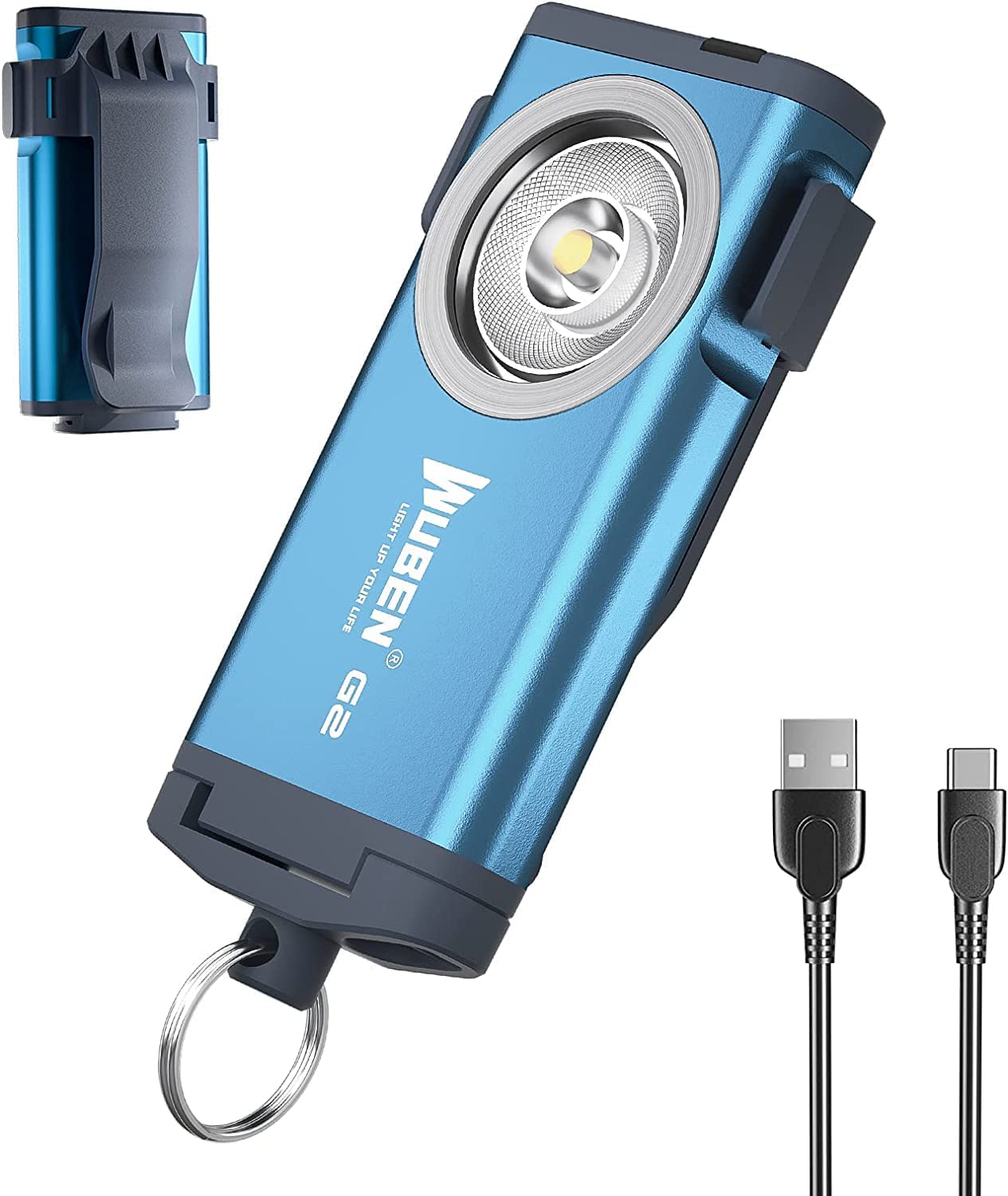 WUBEN G2 LED Mini Torcia 500 Lumen Portachiavi Magnetica