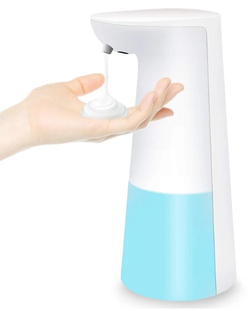 Cyrank Dispenser Automatico di Sapone con Sensore, Dispenser Automatico di Sapone Schiumogeno Simpatico, Dispenser di Sapone per Le Mani Touchless per Bambini, Dispenser di Sapone in Schiuma(Giallo