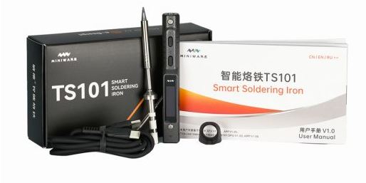 Kit Mini Saldatore Elettrico MINIWARE TS101, Temperatura Regolabile 50Â°C -400Â