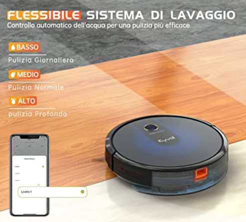 KYVOL Robot Aspirapolvere Lavapavimenti controllo APP + Alexa - Migliori  Monopattini Legali